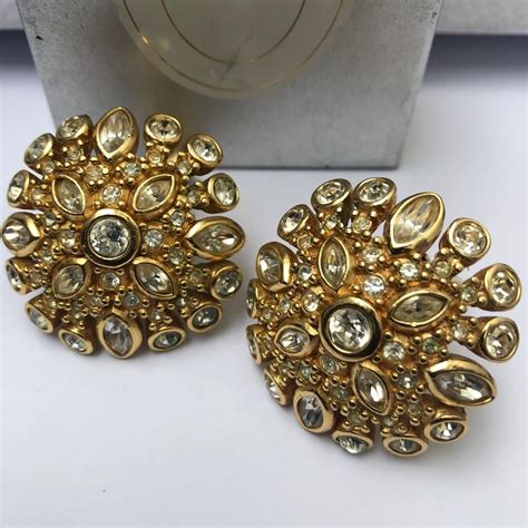 dior earrin|vintage Dior earrings.